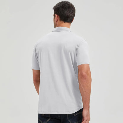 netdraw Men's Ultra Soft Bamboo Viscose Polo Curved Hem S-3XL