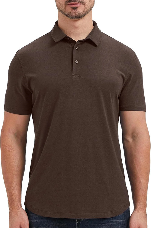 netdraw Men's Ultra Soft Bamboo Viscose Polo Curved Hem S-3XL