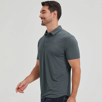 netdraw Men's Ultra Soft Bamboo Viscose Polo Curved Hem S-3XL