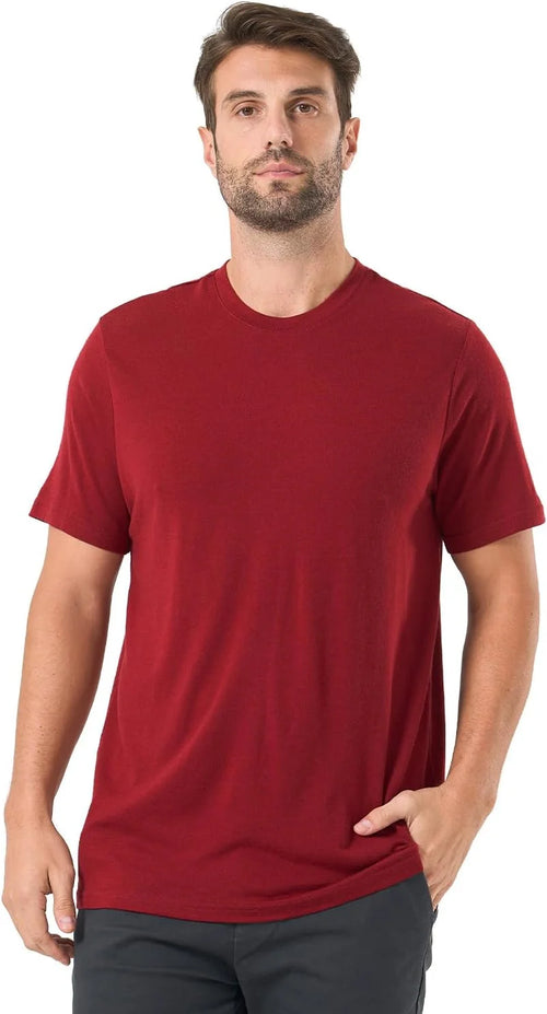 Merino Protect 100% Merino Wool T Shirts for Men Odor Resistance Base Layer Hiking Travel T-Shirt Soft Undershirt