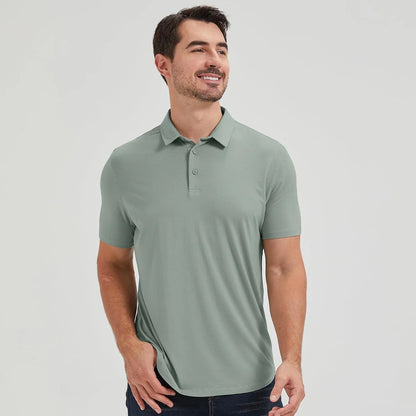 netdraw Men's Ultra Soft Bamboo Viscose Polo Curved Hem S-3XL