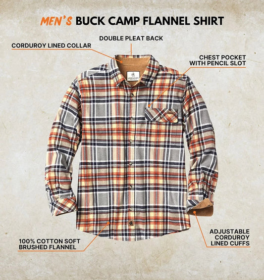 Legendary Whitetails Mens Flannel Long Sleeve Button Down 100% Cotton Shirt