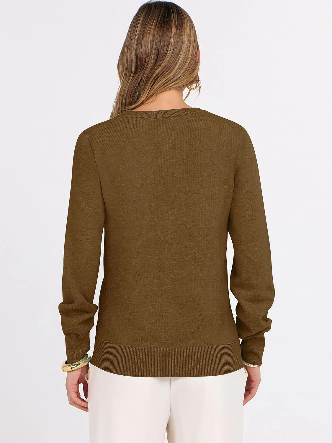 ANRABESS Women’s Fall Long Sleeve V Neck Light Sweaters