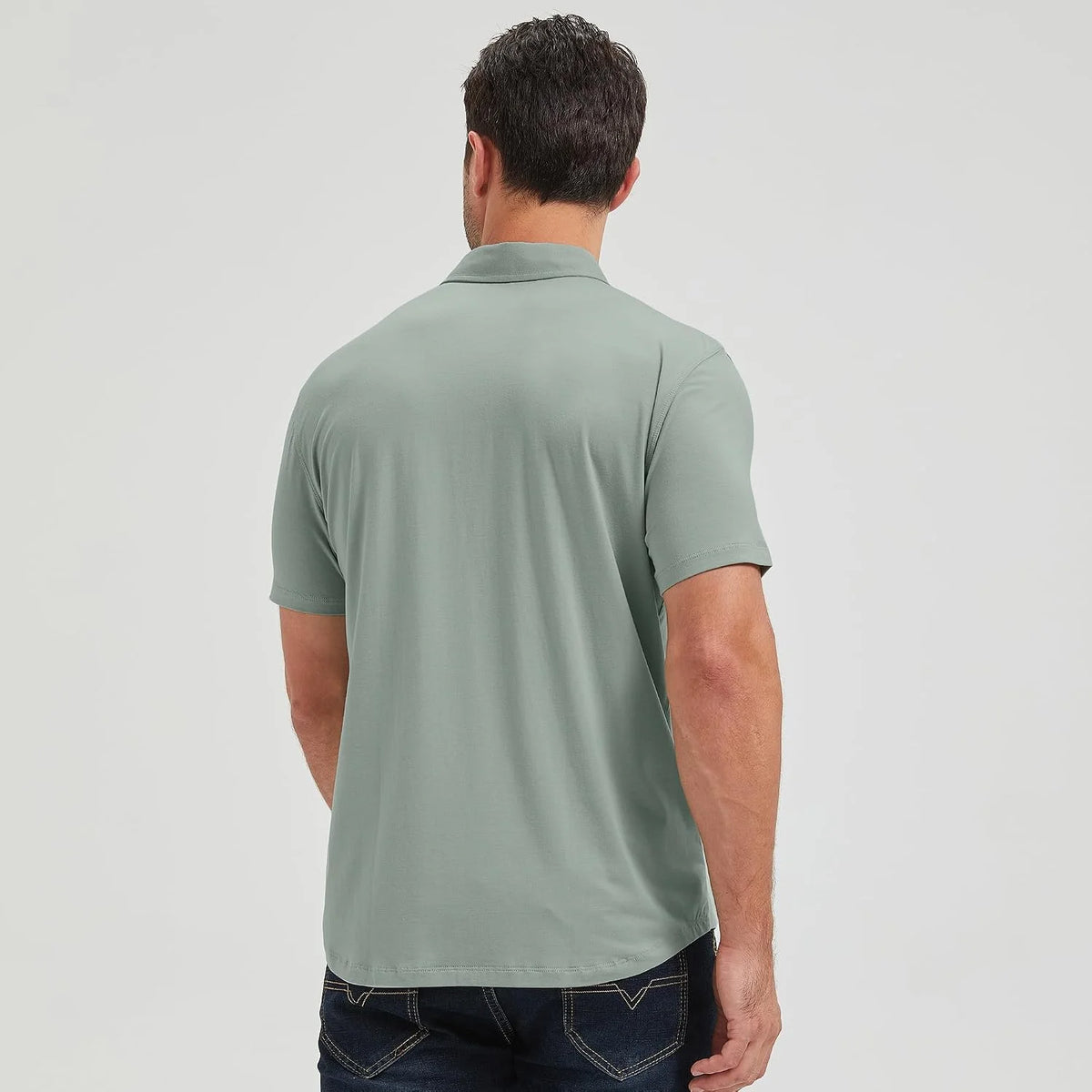 netdraw Men's Ultra Soft Bamboo Viscose Polo Curved Hem S-3XL