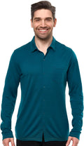 100% Merino Wool Button Up Shirt Men - Long & Short Sleeve Breathable