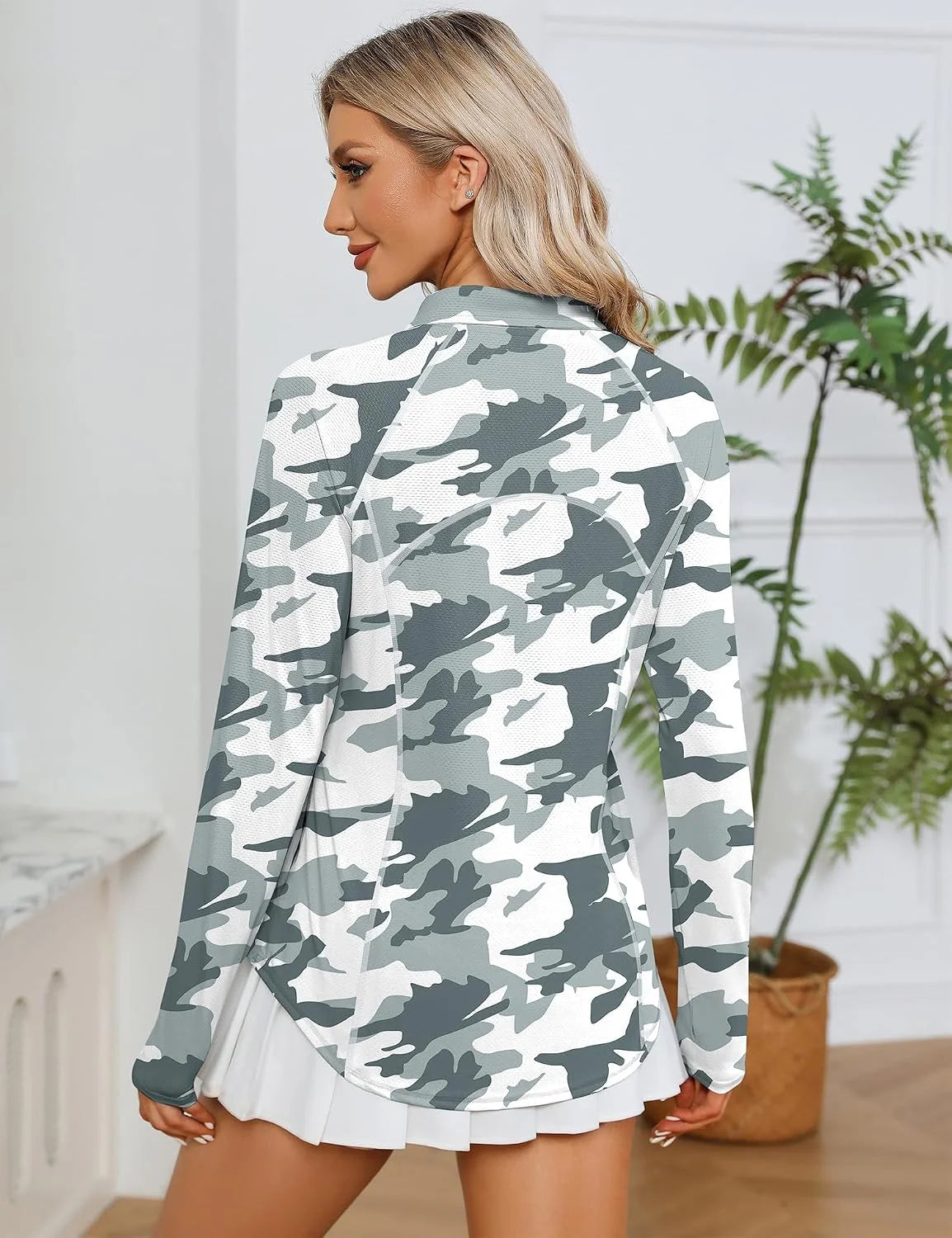 LOMON Women Long Sleeve Shirts Sun Protection 1/4 Zip Summer Quick Dry Hiking Shirts Quarter Zip Pullover for Women