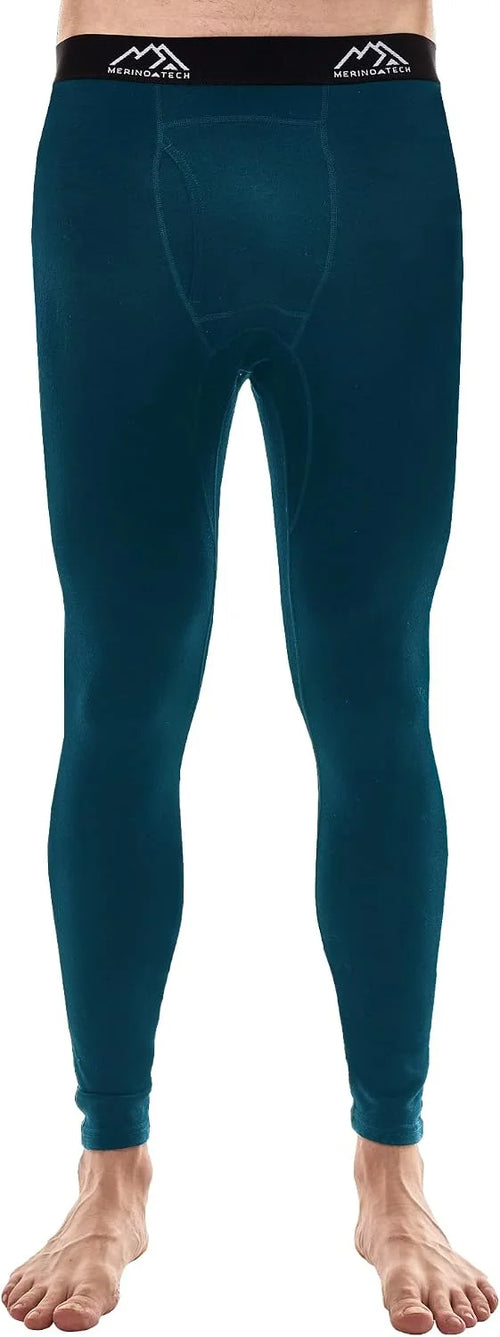 100% Merino Wool Base Layer Mens Long Johns - Thermal Underwear Bottoms