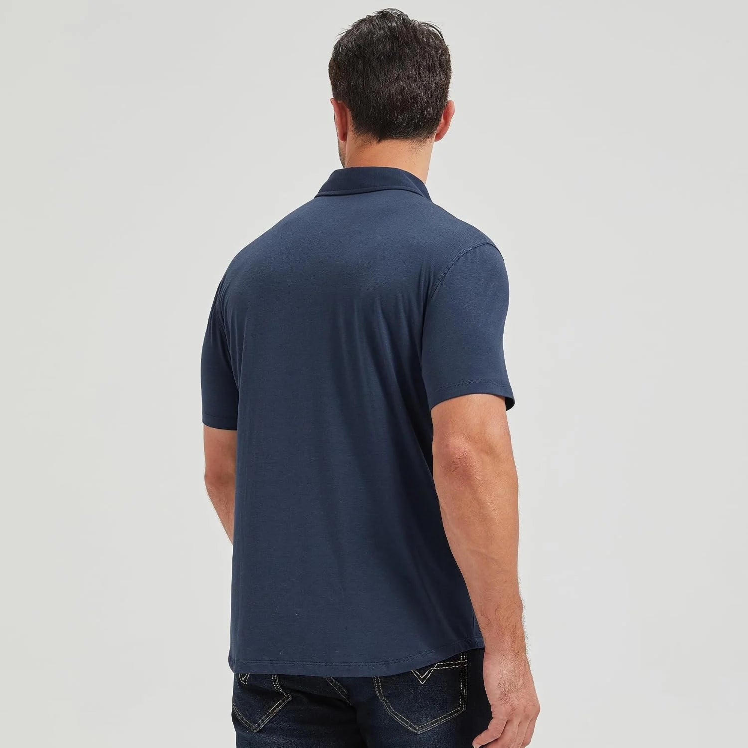 netdraw Men's Ultra Soft Bamboo Viscose Polo Curved Hem S-3XL | Lightweight , Breathable, Odor-resistant, UPF 50+, Collared Golf Shirt