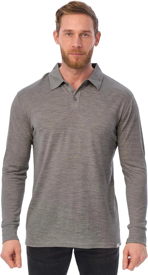 100% Merino Wool Polo Shirt Men - Short & Long Sleeve Shirt Base Later