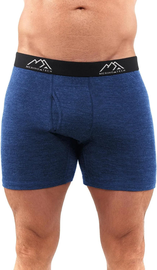 100% Merino Wool Underwear Mens - 1-2 Pack Boxer Briefs for Men 17.5um