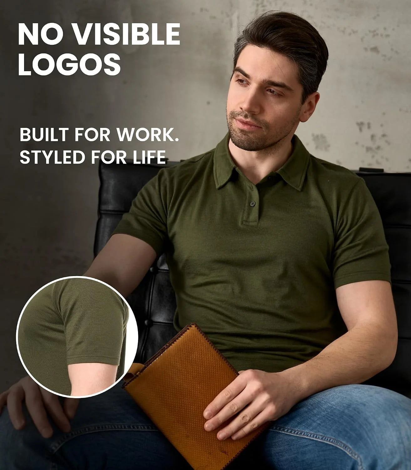 100% Merino Wool Polo Shirt Men - Short & Long Sleeve Shirt Base Later