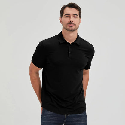 netdraw Men's Ultra Soft Bamboo Viscose Polo Curved Hem S-3XL