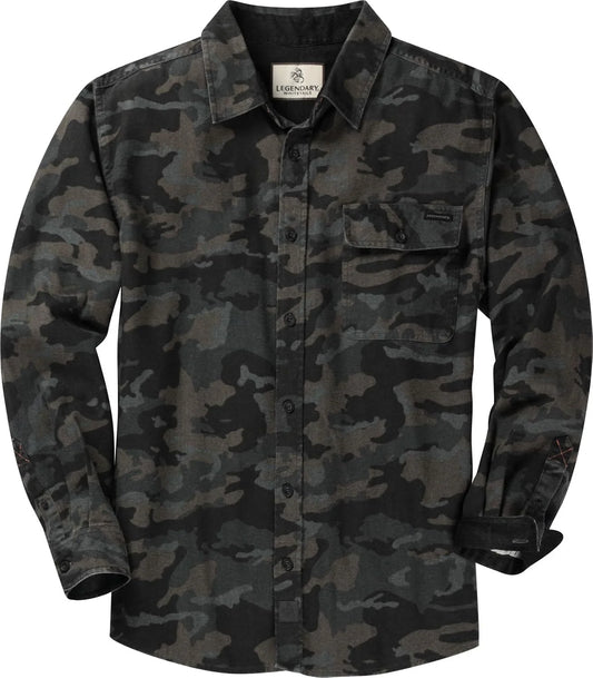 Legendary Whitetails Mens Flannel Long Sleeve Button Down 100% Cotton Shirt