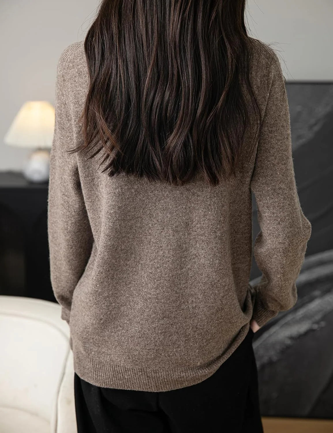 Chanyarn Women's 100% Merino Wool 2025 Fall Winter First-Line Ready to Wear Long Sleeve Seamless Knit Crewneck Sweater