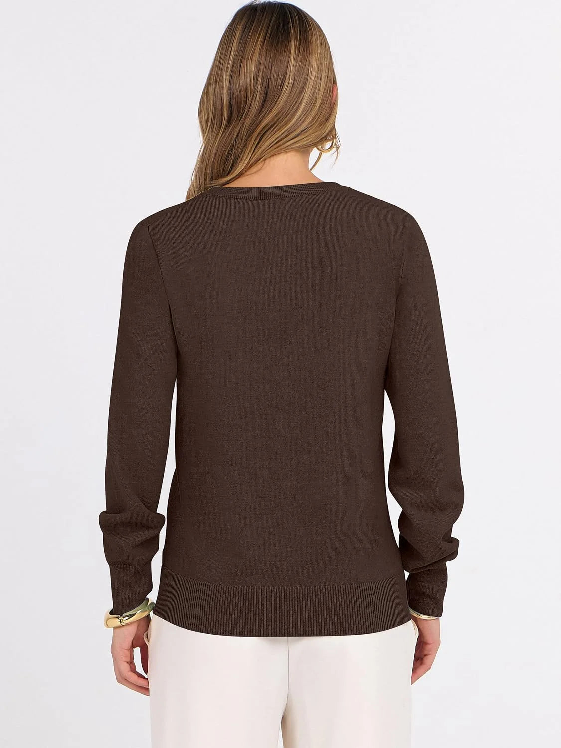 ANRABESS Women’s Fall Long Sleeve V Neck Light Sweaters