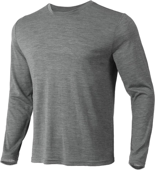 Merino Protect 100% Merino Wool Base Layer Mens Soft Long Sleeve Shirts Odor Resistance Thermal Underwear for Hunting Hiking
