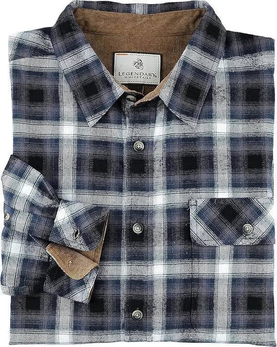 Legendary Whitetails Mens Flannel Long Sleeve Button Down 100% Cotton Shirt