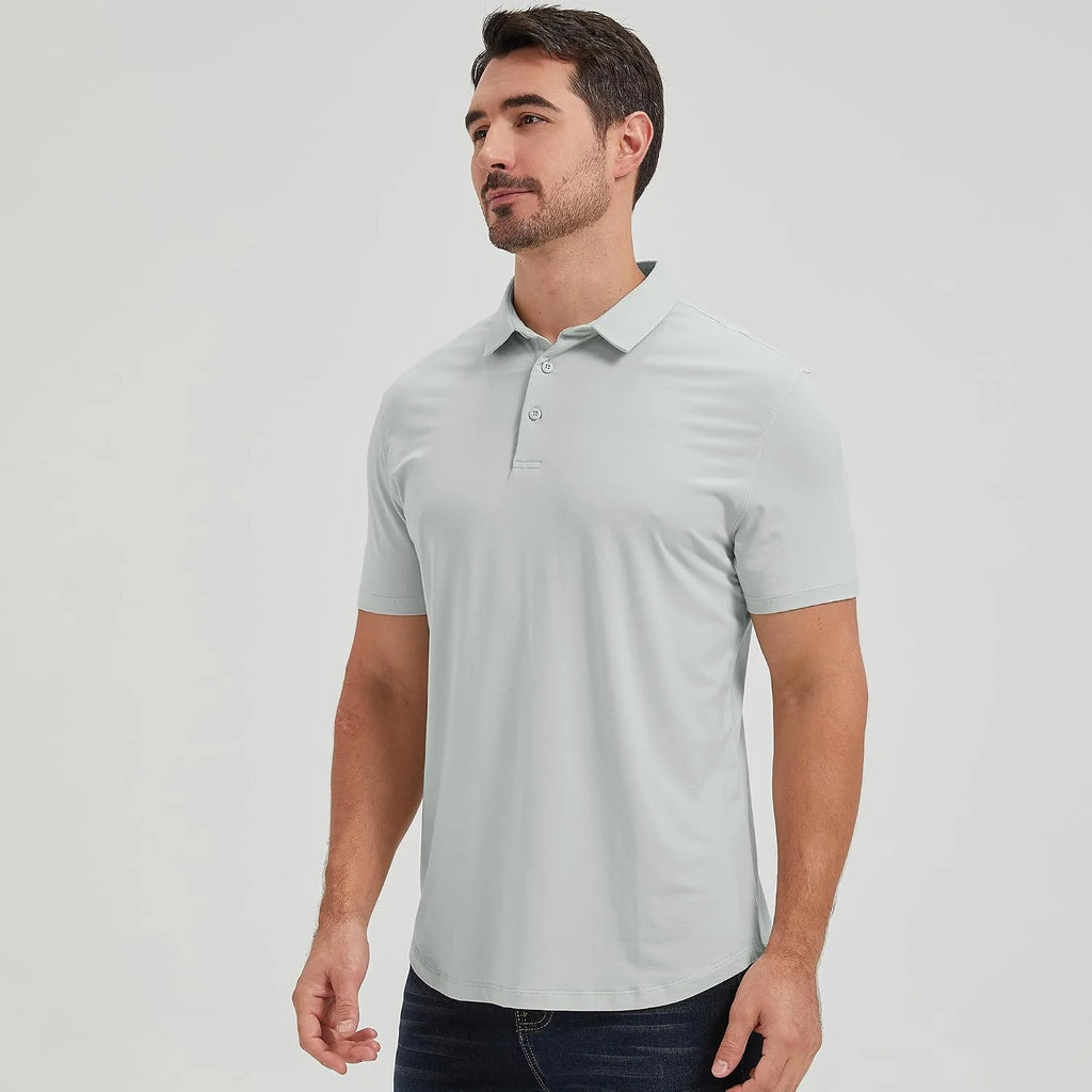 netdraw Men's Ultra Soft Bamboo Viscose Polo Curved Hem S-3XL