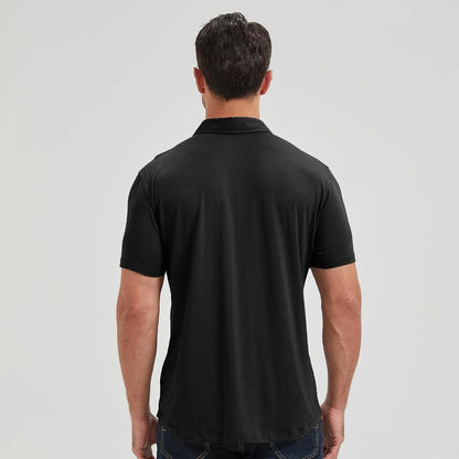 netdraw Men's Ultra Soft Bamboo Viscose Polo Curved Hem S-3XL