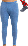 100% Merino Wool Base Layer Mens Pants - Thermal Underwear Long Johns | Lightweight, Midweight, Heavyweight Base Layer, Breathable Leggings, Odor-Resistant Wool, Ideal for Hiking, Skiing, Winter