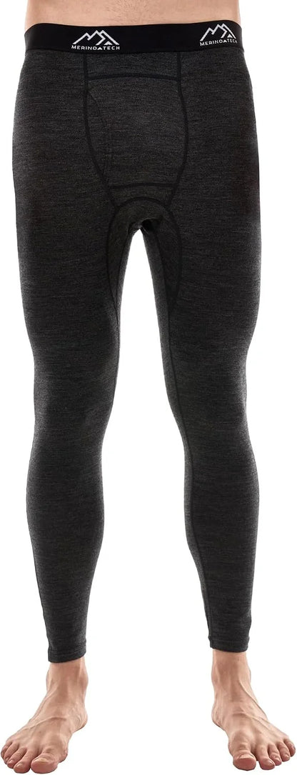 100% Merino Wool Base Layer Mens Long Johns - Thermal Underwear Bottoms