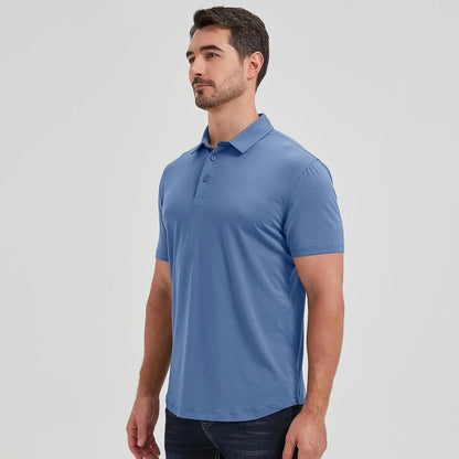 netdraw Men's Ultra Soft Bamboo Viscose Polo Curved Hem S-3XL