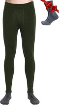 100% Merino Wool Base Layer Mens Pants - Thermal Underwear Long Johns