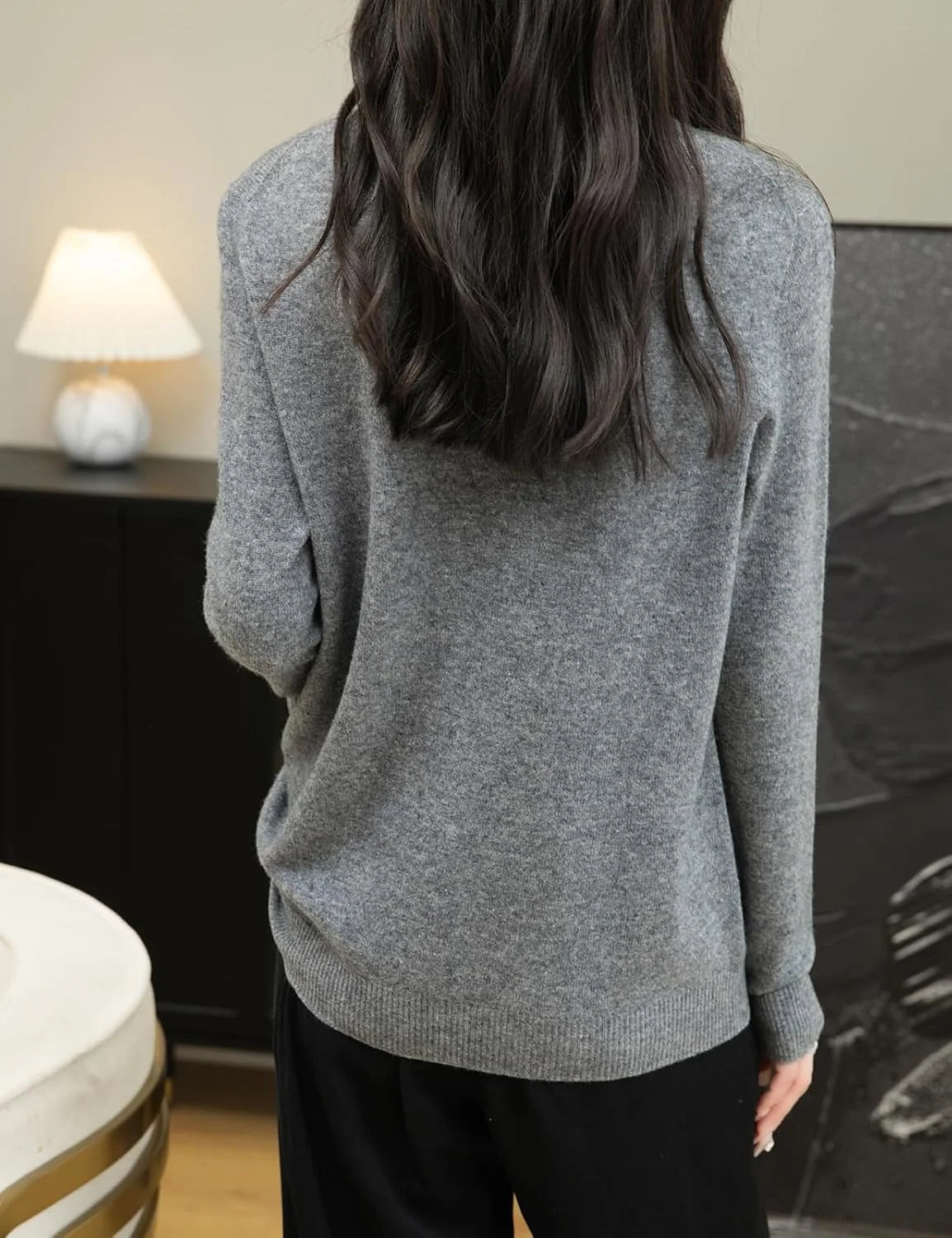 Chanyarn Women's 100% Merino Wool 2025 Fall Winter First-Line Ready to Wear Long Sleeve Seamless Knit Crewneck Sweater