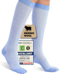 Merino Wool Compression Socks for Women Men 15-20 mmHg for flying