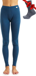 100% Merino Wool Base Layer Women Pants - Thermal Leggings Underwear