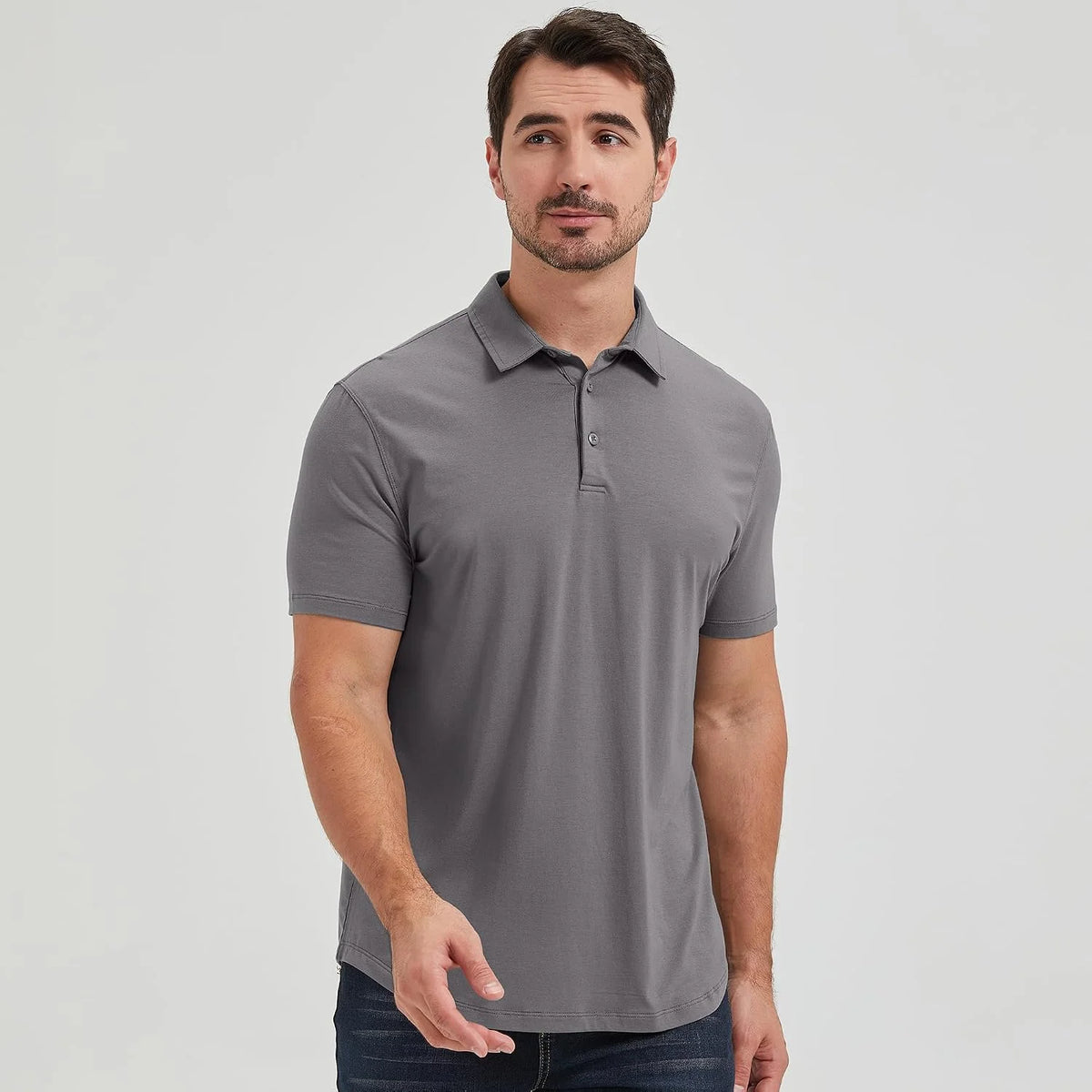 netdraw Men's Ultra Soft Bamboo Viscose Polo Curved Hem S-3XL