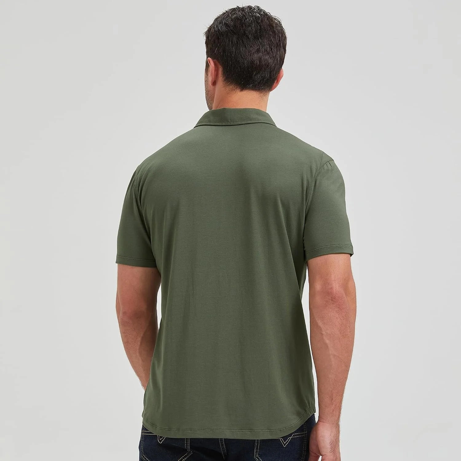 netdraw Men's Ultra Soft Bamboo Viscose Polo Curved Hem S-3XL