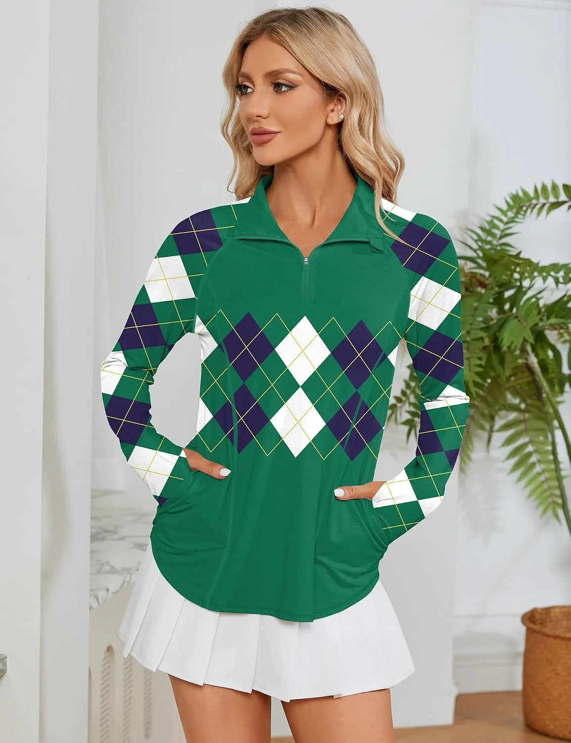 LOMON Women Long Sleeve Shirts Sun Protection 1/4 Zip Summer Quick Dry Hiking Shirts Quarter Zip Pullover for Women