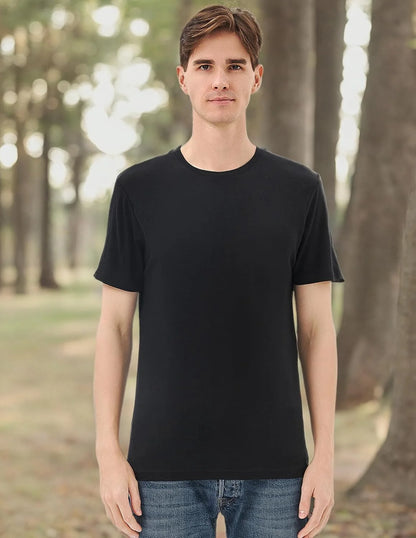 Merino Protect 100% Merino Wool T Shirts for Men Odor Resistance Base Layer Hiking Travel T-Shirt Soft Undershirt
