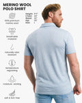 100% Merino Wool Polo Shirt Men - Short & Long Sleeve Shirt Base Later