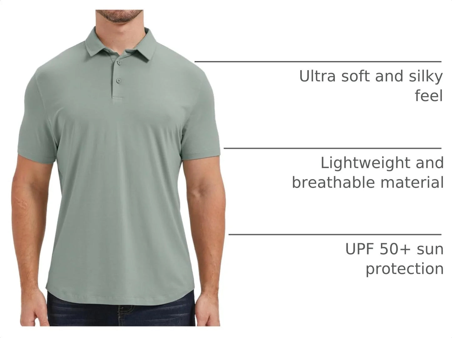 netdraw Men's Ultra Soft Bamboo Viscose Polo Curved Hem S-3XL