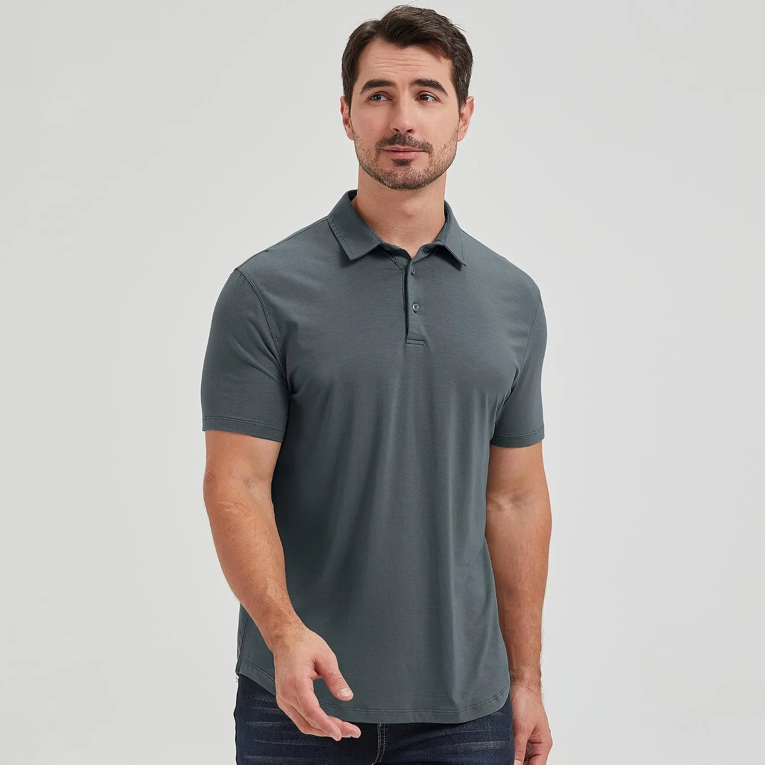 netdraw Men's Ultra Soft Bamboo Viscose Polo Curved Hem S-3XL