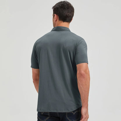 netdraw Men's Ultra Soft Bamboo Viscose Polo Curved Hem S-3XL