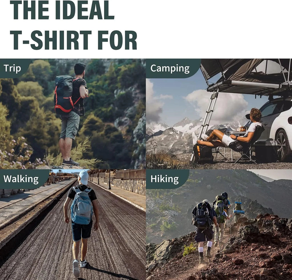Merino Protect 100% Merino Wool T Shirts for Men Odor Resistance Base Layer Hiking Travel T-Shirt Soft Undershirt