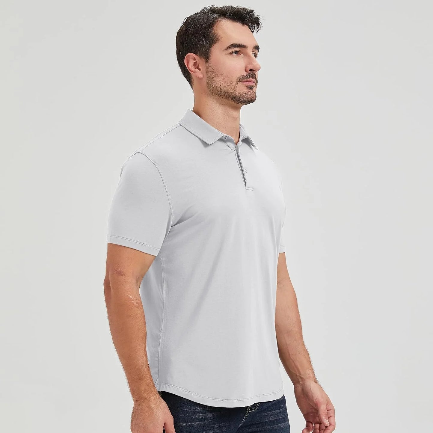 netdraw Men's Ultra Soft Bamboo Viscose Polo Curved Hem S-3XL