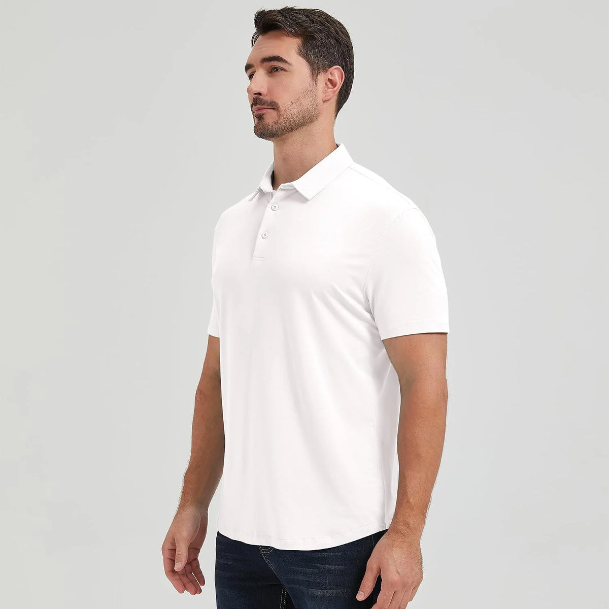 netdraw Men's Ultra Soft Bamboo Viscose Polo Curved Hem S-3XL