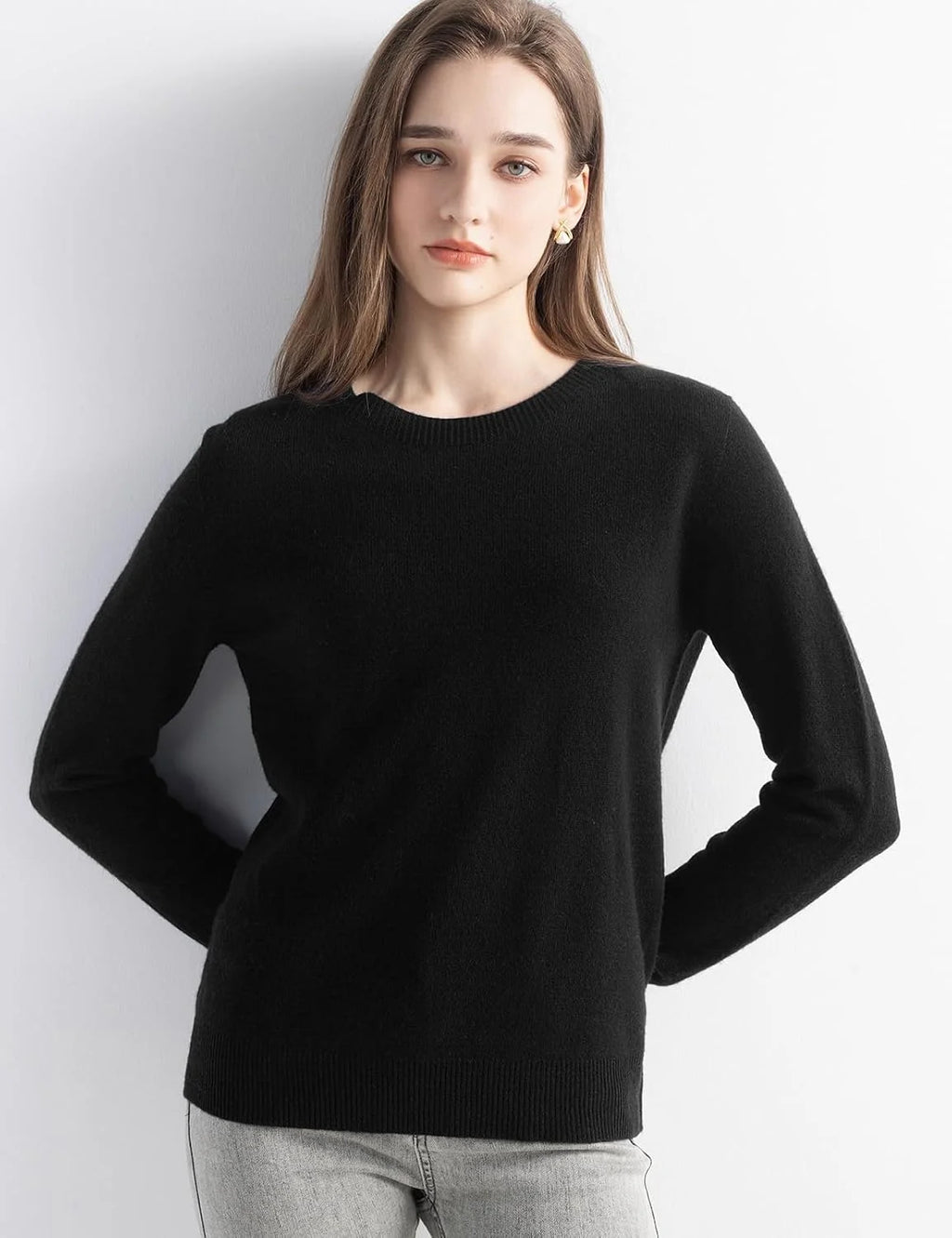 Chanyarn Women's 100% Merino Wool 2025 Fall Winter First-Line Ready to Wear Long Sleeve Seamless Knit Crewneck Sweater