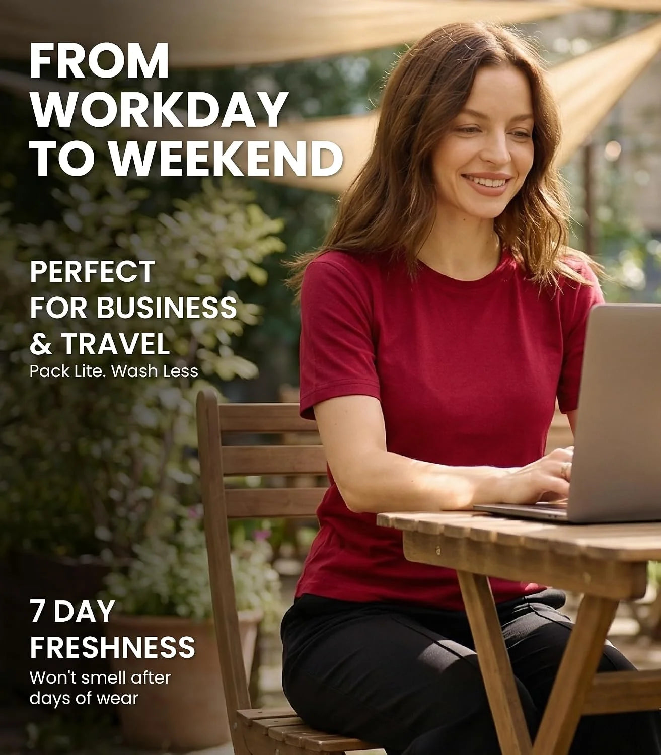 100% Merino Wool Shirt Women - Short Sleeve Tee Base Layer Top Undershirt