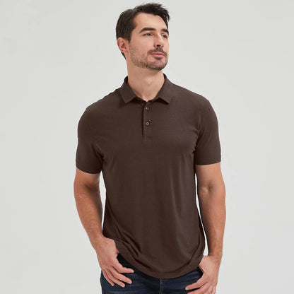 netdraw Men's Ultra Soft Bamboo Viscose Polo Curved Hem S-3XL
