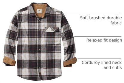 Legendary Whitetails Mens Flannel Long Sleeve Button Down 100% Cotton Shirt