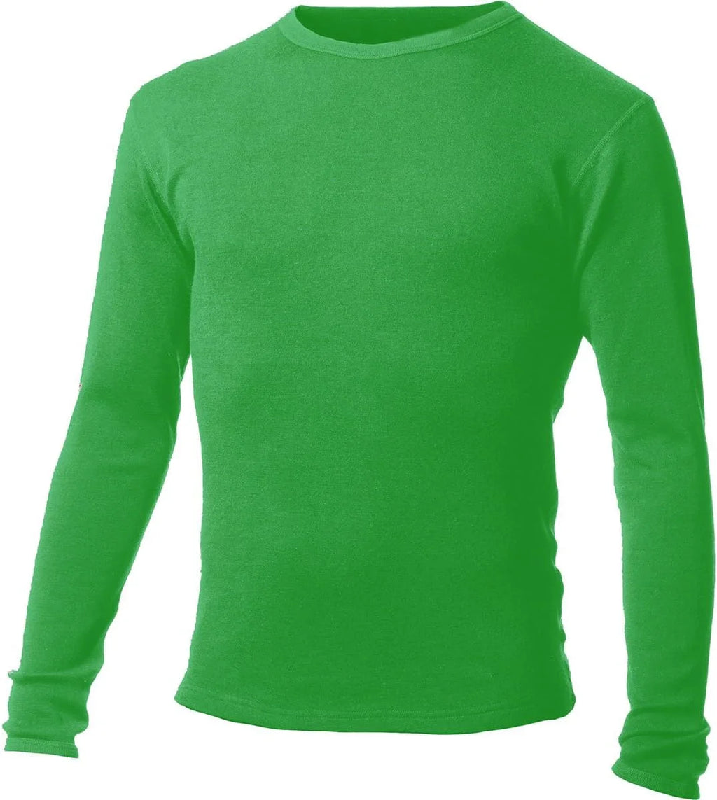 100% Merino Wool - Men's Long Sleeve Crew Shirt - Thermal Base Layer