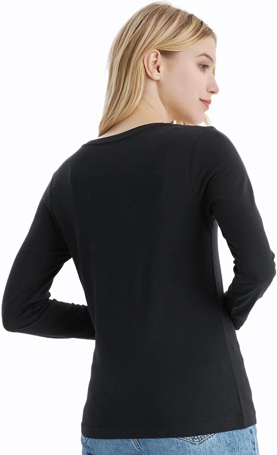100% Merino Wool Base Layer Women Soft Thermal Long Sleeve Everyday Shirt