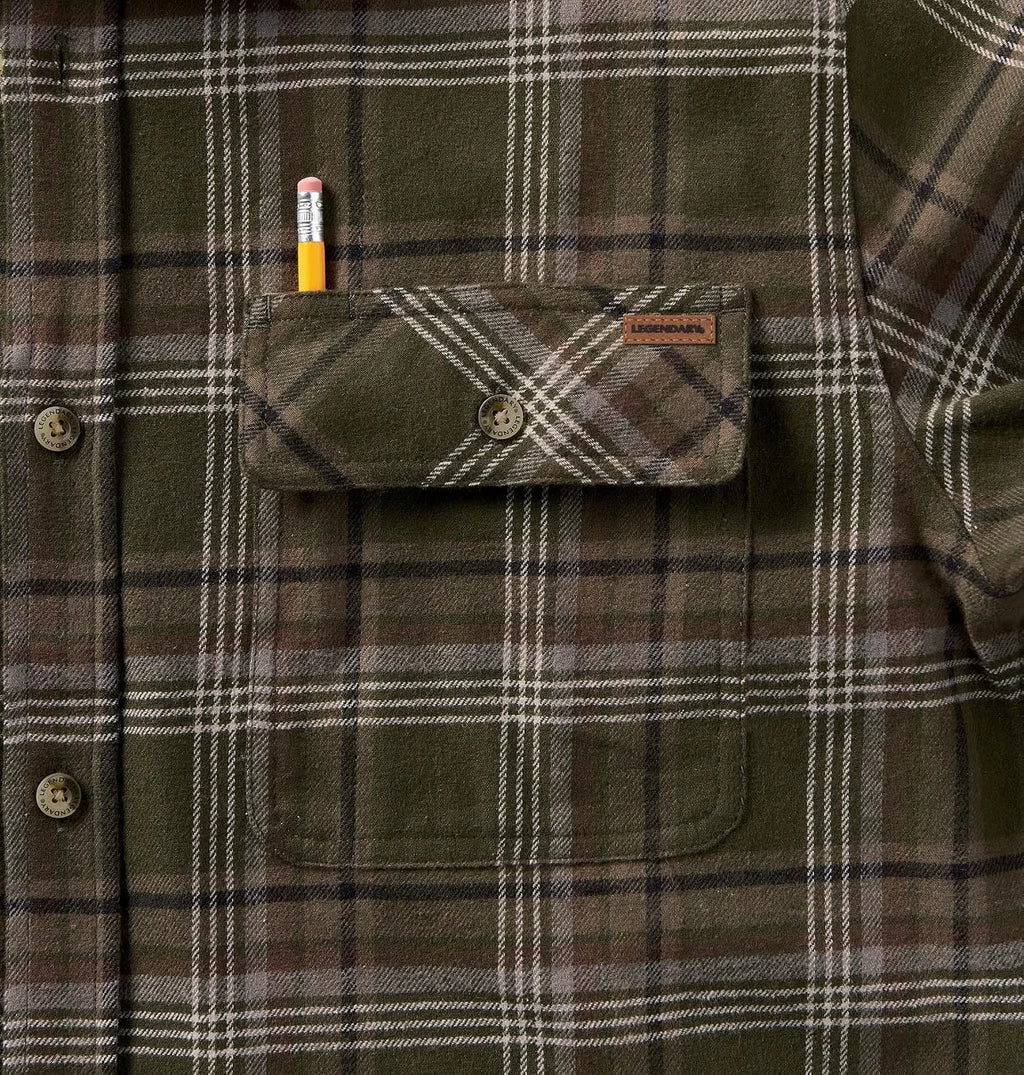 Legendary Whitetails Mens Flannel Long Sleeve Button Down 100% Cotton Shirt