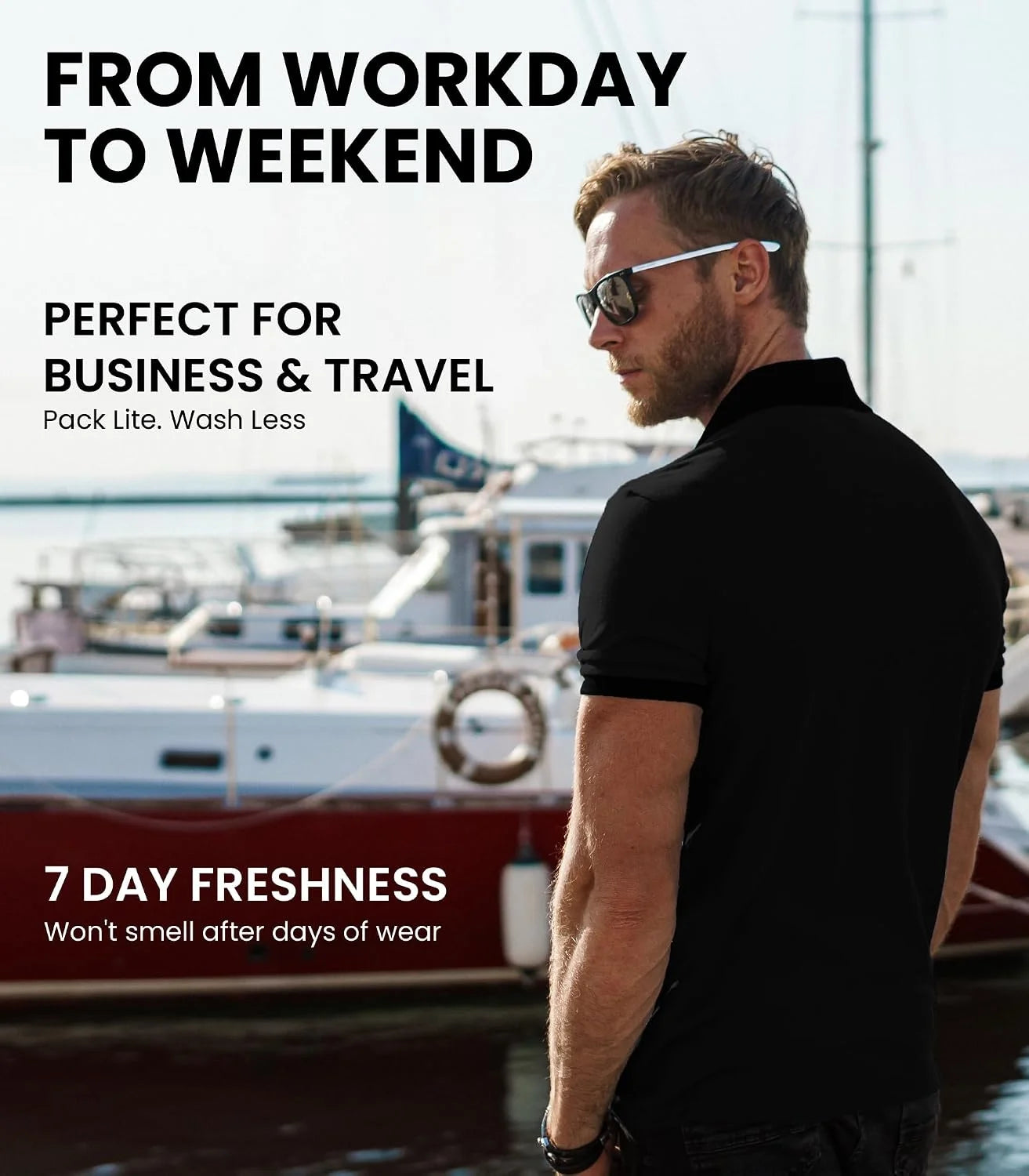 100% Merino Wool Polo Shirt Men - Short & Long Sleeve Shirt Base Later