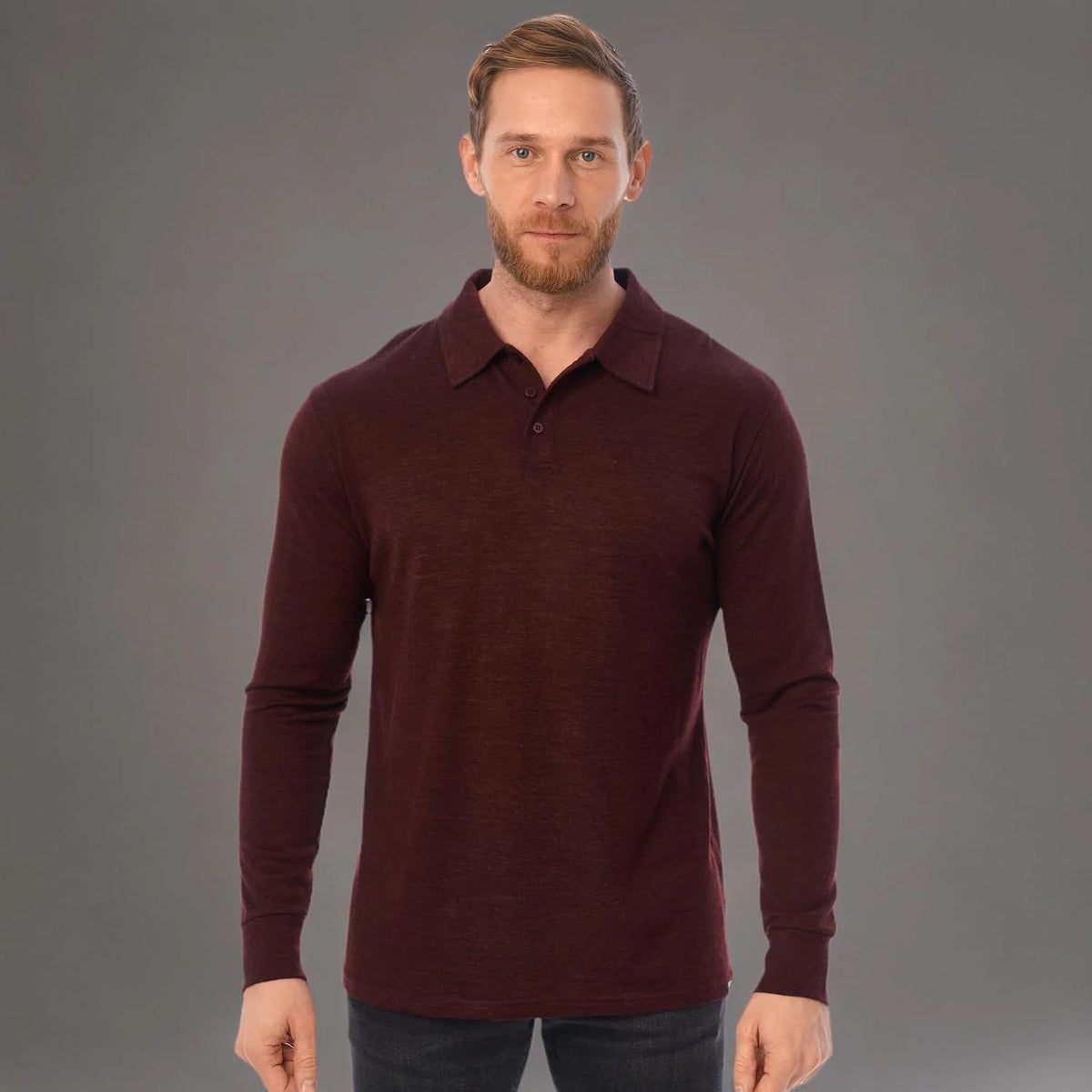 100% Merino Wool Polo Shirt Men - Short & Long Sleeve Shirt Base Later